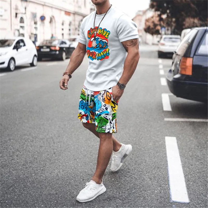 Casual Men Tracksuits Summer New Men's Set Short Sleeve T-Shirts+Shorts 2-Piece O-Neck Oversized Shirts Fashion Men's Clothing
Casual Men Tracksuits Summer New Men's Set Short Sleeve T-Shirts+Shorts 2-Piece O-Neck Oversized Shirts Fashion Men's Clothing
