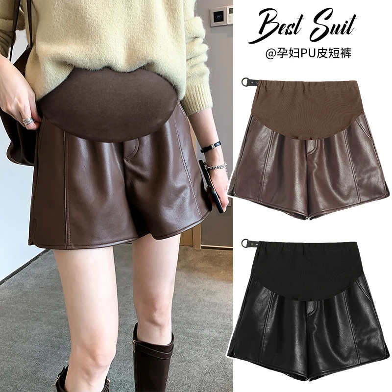 1109# Autumn Winter PU Maternity Shorts Wide Leg Loose Elastic Waist Belly Clothes for Pregnant Women Casual Pregnancy Boot Cuts
1109# Autumn Winter PU Maternity Shorts Wide Leg Loose Elastic Waist Belly Clothes for Pregnant Women Casual Pregnancy Boot Cuts