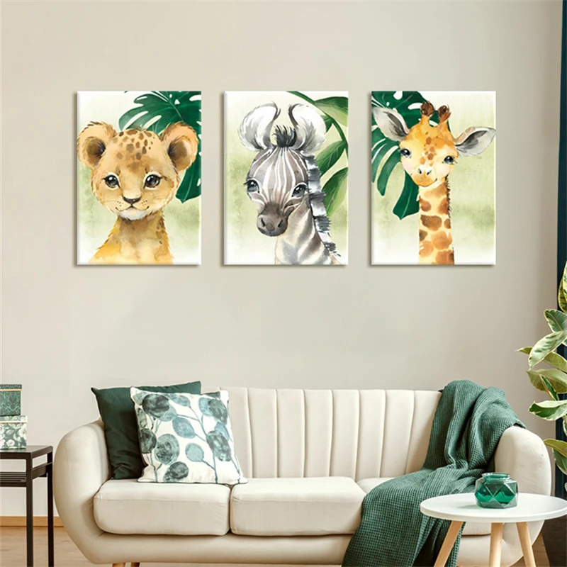 2022 Lion Giraffe Zebra Tropical Leaf Jungle Animals Nordic Poster Prints Wall Art Canvas Painting Wall Pictures Kids Room Decor
2022 Lion Giraffe Zebra Tropical Leaf Jungle Animals Nordic Poster Prints Wall Art Canvas Painting Wall Pictures Kids Room Decor