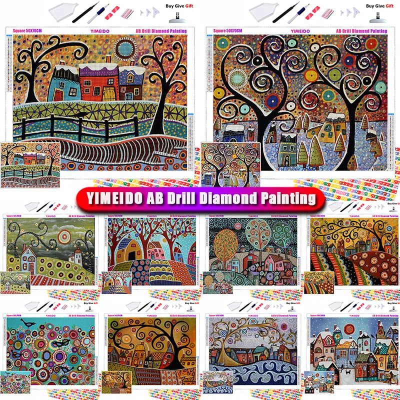 YIMEIDO 5D Diy full drill AB diamond painting kit abstract cross stitch landscape mosaic diamond embroidery home decoration
YIMEIDO 5D Diy full drill AB diamond painting kit abstract cross stitch landscape mosaic diamond embroidery home decoration