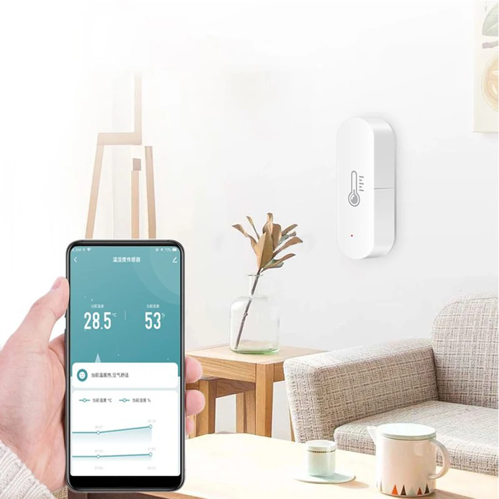 Датчик температуры и влажности Tuya Smart Life, датчик температуры и влажности с дистанционным управлением через приложение
Датчик температуры и влажности Tuya Smart Life, датчик температуры и влажности с дистанционным управлением через приложение