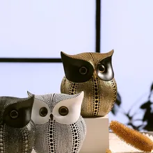 Vilead Piggy Bank Resin Owl Money Saving Box Adults Figurines Shop Display Window Office Decoration Accessories Coin Organizer