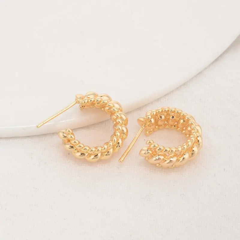 4PCS 17MM 14K Gold Color Brass Round Shape Stud Earrings Pins Earrings Jewelry Making Supplies Findings Diy Accessories
4PCS 17MM 14K Gold Color Brass Round Shape Stud Earrings Pins Earrings Jewelry Making Supplies Findings Diy Accessories