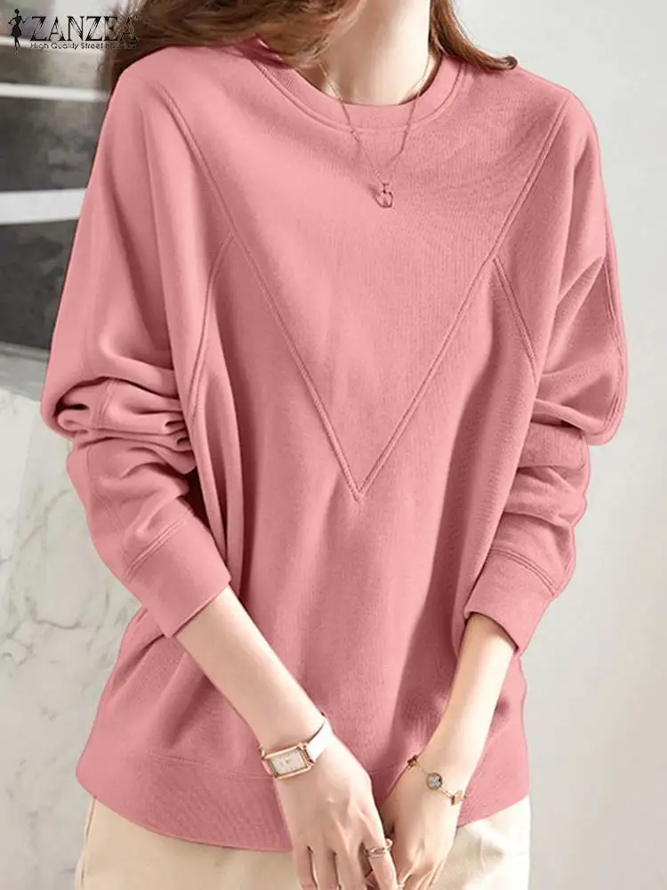 ZANZEA Women Autumn Blouse Casual Solid Loose Kintted Tops Elegant Long Sleeve Shirt Female Pullover O Neck Work Party Blusas 
ZANZEA Women Autumn Blouse Casual Solid Loose Kintted Tops Elegant Long Sleeve Shirt Female Pullover O Neck Work Party Blusas
