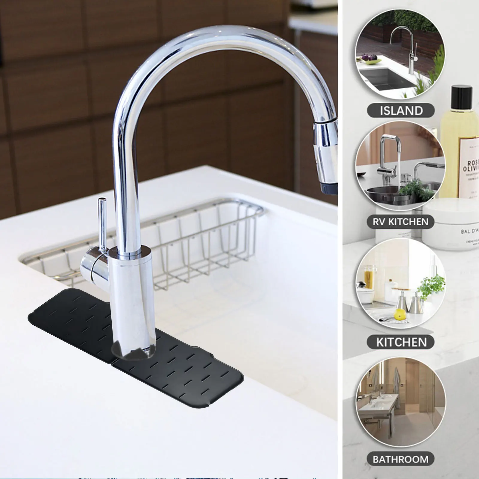 Silicone Faucet Absorbent Mat Sink Splash Guard Silicone Faucet Splash Catcher Countertop Protector For Bathroom Kitchen Gadgets
Silicone Faucet Absorbent Mat Sink Splash Guard Silicone Faucet Splash Catcher Countertop Protector For Bathroom Kitchen Gadgets