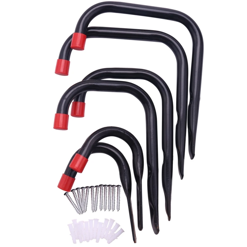 6 Pack Heavy Duty Garage Storage Utility Hooks Wall Mount Garage Hangers & Organizer For Ladder Tools Chair And Hose
6 Pack Heavy Duty Garage Storage Utility Hooks Wall Mount Garage Hangers & Organizer For Ladder Tools Chair And Hose