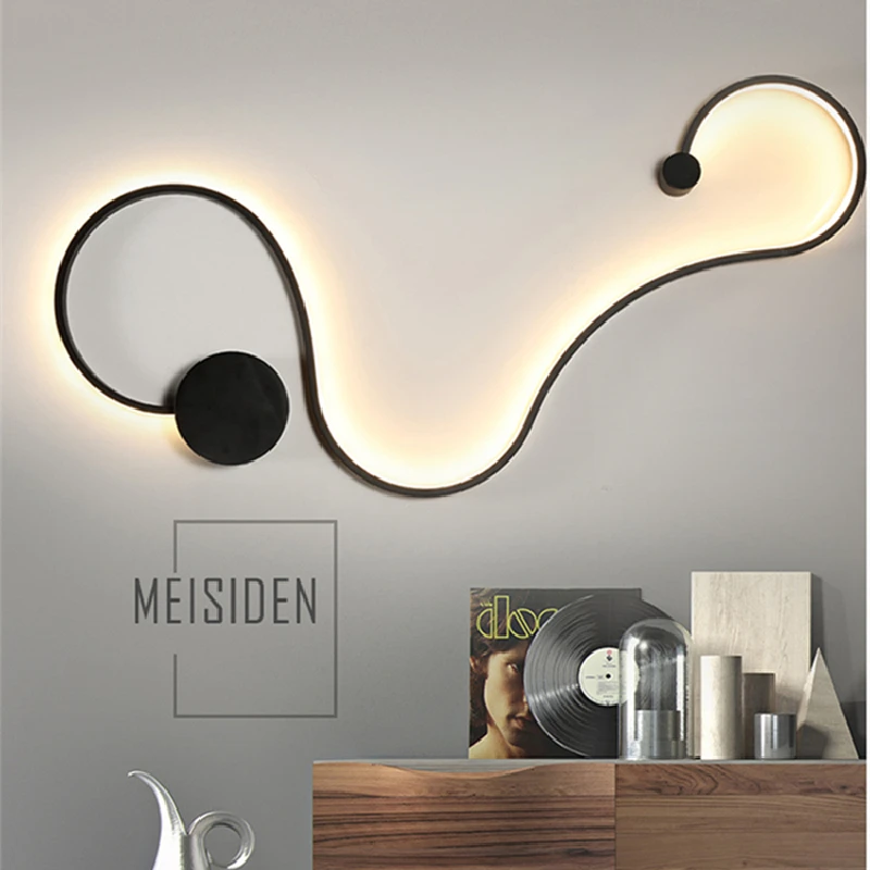 S-shaped LED Wall Lamps Modern Acrylic Creative Wall Light Home Decor 110V 220V White Black Body Lamp for Living Room Bedroom
S-shaped LED Wall Lamps Modern Acrylic Creative Wall Light Home Decor 110V 220V White Black Body Lamp for Living Room Bedroom