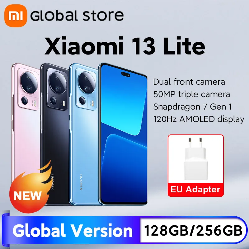 Xiaomi 13 Lite Global Version Snapdragon 7 Gen 1 120Hz 4500mAh AMOLED Display 67W Charger 
Xiaomi 13 Lite Global Version Snapdragon 7 Gen 1 120Hz 4500mAh AMOLED Display 67W Charger