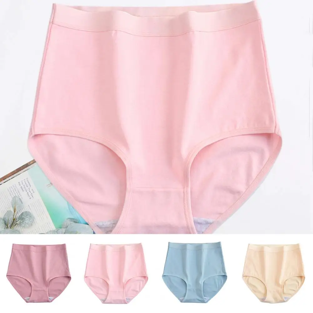 

Women Panties Elastic High Waist Tummy Control Lady Briefs Butt-lifted Anti-septic Breathable Lady Underpants Women Underwear