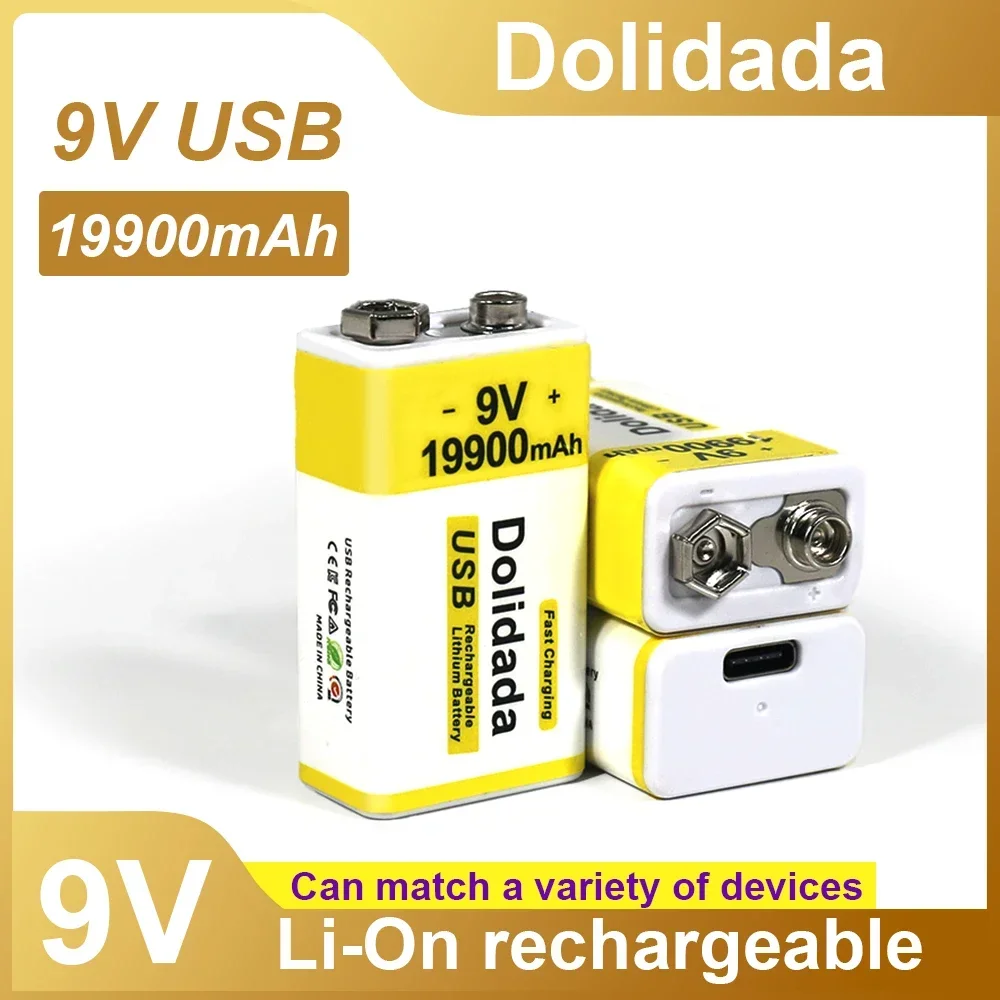 2023 Best-selling 9V 19900mAh+USB Fast Charging Line LI-ION Rechargeable Battery for Multimeter Microphone Toy+Free Shipping
2023 Best-selling 9V 19900mAh+USB Fast Charging Line LI-ION Rechargeable Battery for Multimeter Microphone Toy+Free Shipping