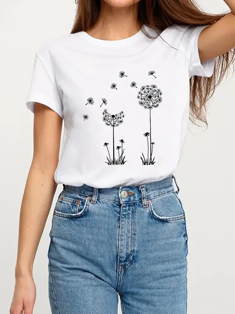 Summer Women Clothes Clothing Short Sleeve Graphic T-shirt Trend Dandelion Plant Cute Print T Shirt Fashion Kawaii Basic Tee Top
Summer Women Clothes Clothing Short Sleeve Graphic T-shirt Trend Dandelion Plant Cute Print T Shirt Fashion Kawaii Basic Tee Top