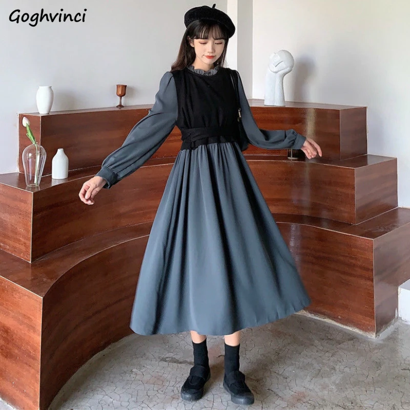 Long Sleeve Dress Womens New Design Autumn High Waist A-line Elegant Slim Spliced Temperament French Fashion Female Mid-Calf Ins
Long Sleeve Dress Womens New Design Autumn High Waist A-line Elegant Slim Spliced Temperament French Fashion Female Mid-Calf Ins