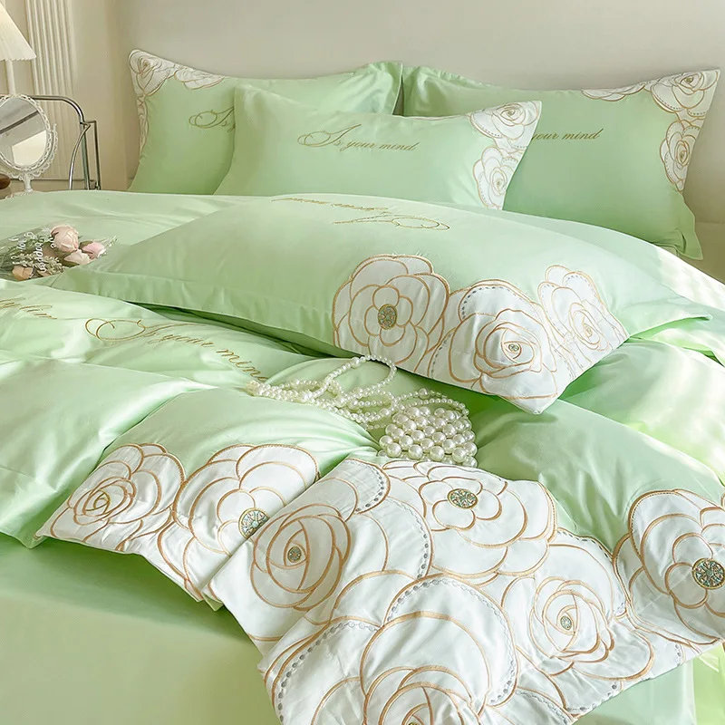 Bedding Set Luxury Long-staple Cotton Embroidery Duvet Cover Bed Sheets and Pillowcases Queen King Size Comforter Bedding Sets
Bedding Set Luxury Long-staple Cotton Embroidery Duvet Cover Bed Sheets and Pillowcases Queen King Size Comforter Bedding Sets