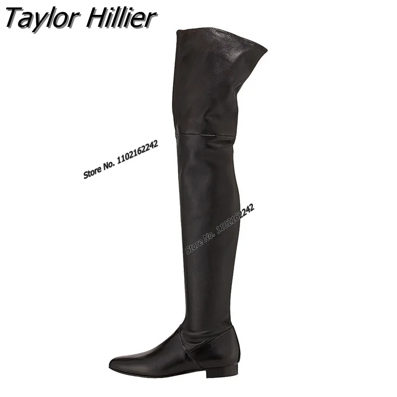 Top Quality Black Flat Thigh Boots Women'S Square Heel Round Head Side Zipper Knee Length Boots Casual Large Women'S Shoes Winte
Top Quality Black Flat Thigh Boots Women'S Square Heel Round Head Side Zipper Knee Length Boots Casual Large Women'S Shoes Winte