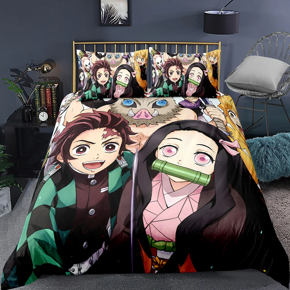 Demon Blade Bedding Set 2/3 Pieces Duvet Cover Anime Bed Quilt Cover 3D Printing Bedding Single Double Kids Blue Bed Cover Set
Demon Blade Bedding Set 2/3 Pieces Duvet Cover Anime Bed Quilt Cover 3D Printing Bedding Single Double Kids Blue Bed Cover Set