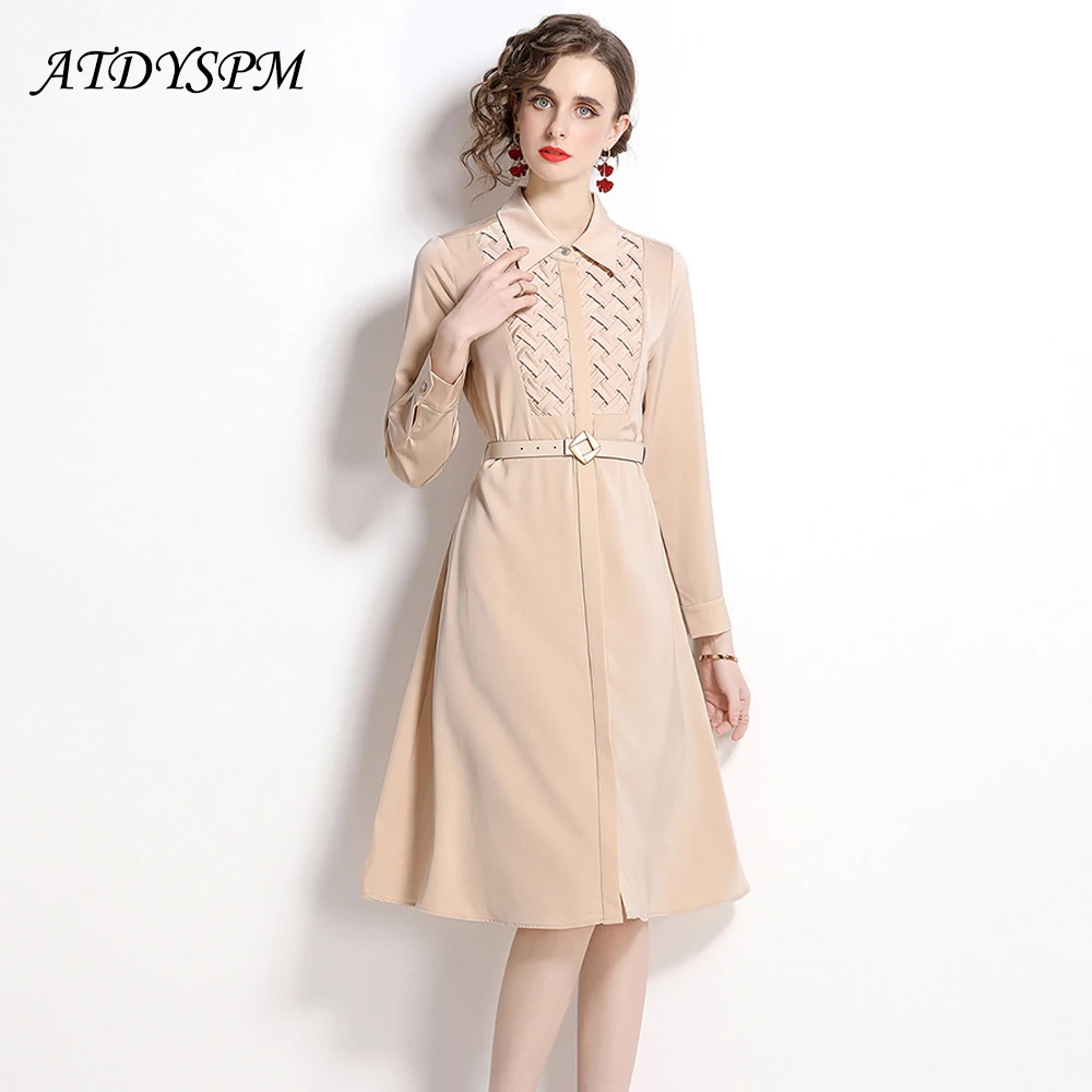 Elegant 2022 Autumn Shirt Dresses For Women Long Sleeve Office Dress Covered Single Breasted Belt Chic Midi Dress Vestidos
Elegant 2022 Autumn Shirt Dresses For Women Long Sleeve Office Dress Covered Single Breasted Belt Chic Midi Dress Vestidos