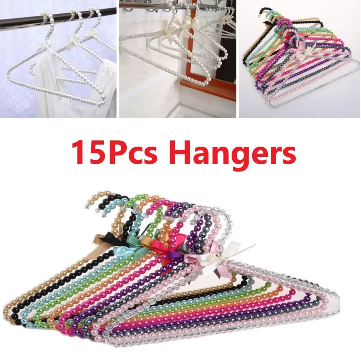 NEW 15Pcs Pearl Hangers Bow Cloth Dress Coats Hanger 40cm Elegant Closet wieszak perchas Organize Dry Racks Home Storage Organ
NEW 15Pcs Pearl Hangers Bow Cloth Dress Coats Hanger 40cm Elegant Closet wieszak perchas Organize Dry Racks Home Storage Organ