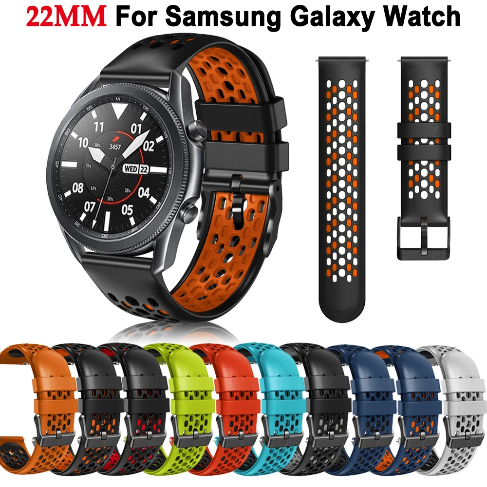 Ремешок силиконовый для Samsung Galaxy Watch 3 46 мм Gear S3 Frontier Classic, спортивный смарт-браслет, дышащий браслет для Galaxy 3 45 мм, 22 мм
Ремешок силиконовый для Samsung Galaxy Watch 3 46 мм Gear S3 Frontier Classic, спортивный смарт-браслет, дышащий браслет для Galaxy 3 45 мм, 22 мм