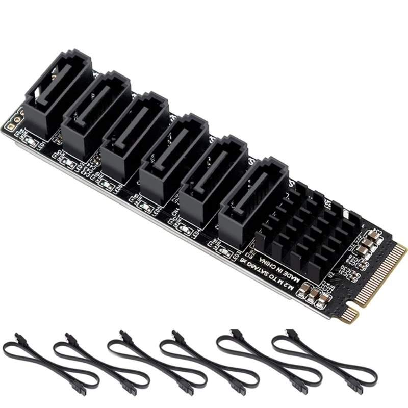 M2 to 6 Ports SATA3.0 Adapter M2 to 6Port NVMe Converter NVME M-Key 6Gbps SSD SATA3.0 Expansion Card For Desktop
M2 to 6 Ports SATA3.0 Adapter M2 to 6Port NVMe Converter NVME M-Key 6Gbps SSD SATA3.0 Expansion Card For Desktop