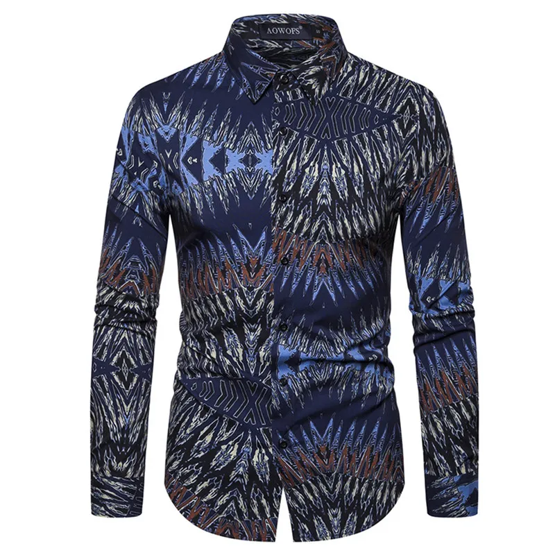 2022 Spring and Autumn New Men's European Long Sleeve Shirt Fashion Casual Print Blue Top Underlay Clothing Turn-down Collar
2022 Spring and Autumn New Men's European Long Sleeve Shirt Fashion Casual Print Blue Top Underlay Clothing Turn-down Collar