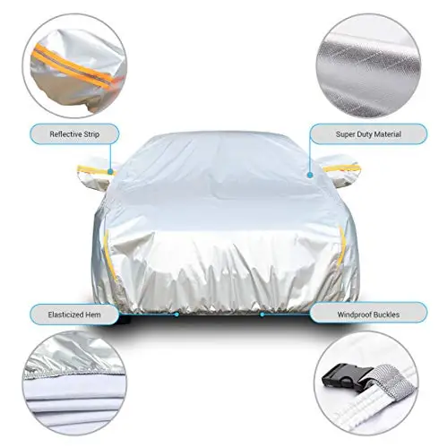 Multiple Layers Car Cover All Weather Waterproof Windproof Reflective Snow Sun Rain Protective Outdoor with Buckles and Belt Fit
Multiple Layers Car Cover All Weather Waterproof Windproof Reflective Snow Sun Rain Protective Outdoor with Buckles and Belt Fit