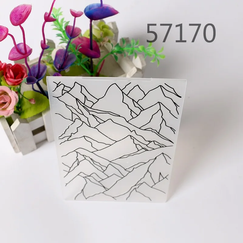 Mountain Embossing folders Plastic Background Template for DIY Scrapbooking Crafts Making Photo Album Card Holiday
Mountain Embossing folders Plastic Background Template for DIY Scrapbooking Crafts Making Photo Album Card Holiday