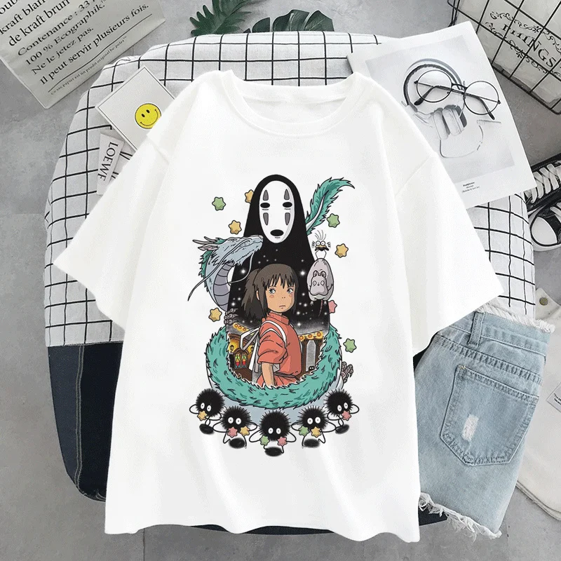 Fashion Ullzang Graphic Funny Japanese Cartoon Spirited Away Anime Shirt Harajuku Tumblr Casual Kawaii Clothes Tops Streetwear
Fashion Ullzang Graphic Funny Japanese Cartoon Spirited Away Anime Shirt Harajuku Tumblr Casual Kawaii Clothes Tops Streetwear