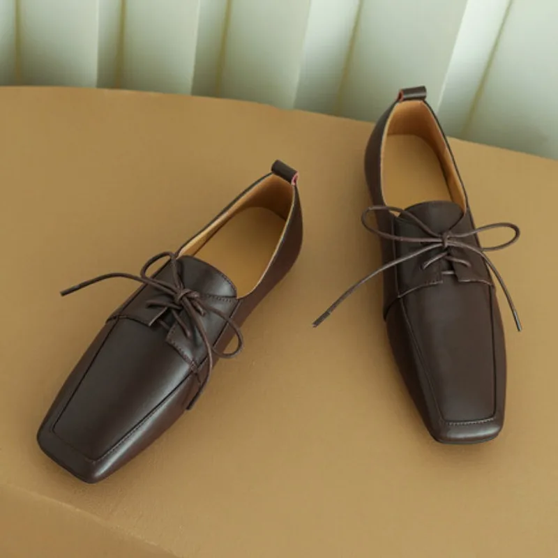 2024 New Arrival Flats Square Toe Single Shoes Genuine Leather Women's Shoes Lace up Leisure Office Hiking Shoes for Women
2024 New Arrival Flats Square Toe Single Shoes Genuine Leather Women's Shoes Lace up Leisure Office Hiking Shoes for Women