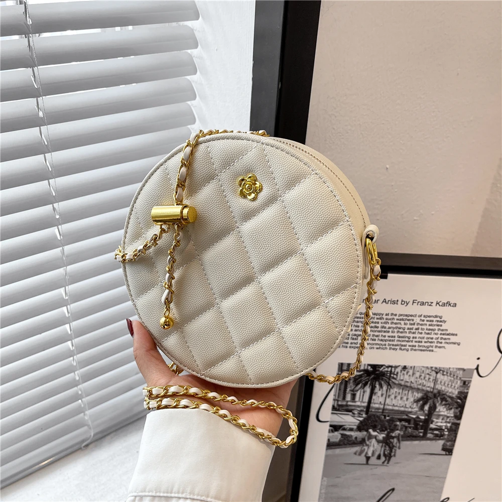 Burminsa Adjustable Chain Lingge Round Small Shoulder Crossbody Bags For Women Summer 2022 Trend Fashion Cute Ladies Handbags
Burminsa Adjustable Chain Lingge Round Small Shoulder Crossbody Bags For Women Summer 2022 Trend Fashion Cute Ladies Handbags