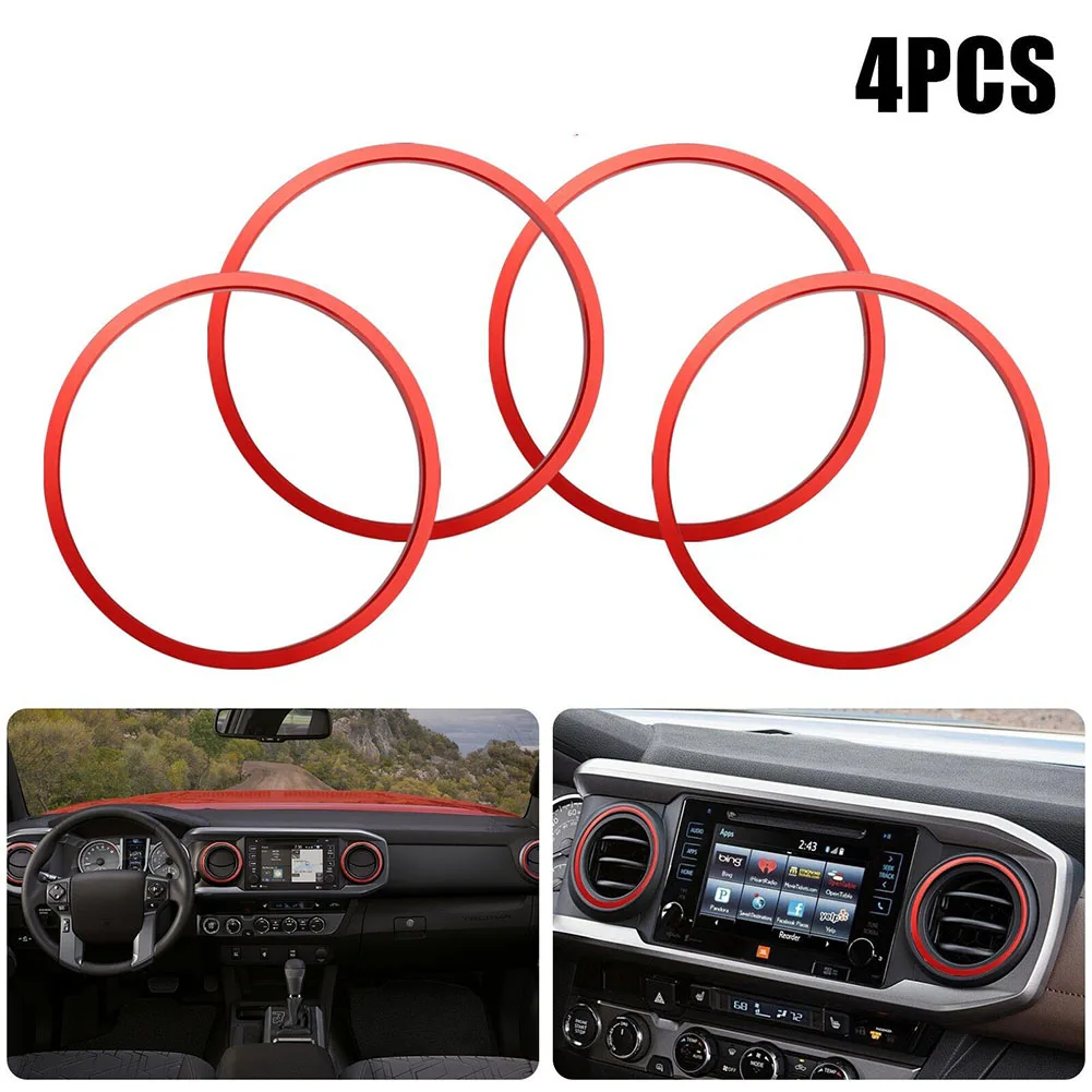 4 PCS A/C Vent Ring Outer Trim Covers A/C Outlet Vent For Toyota For Tacoma 2016-2022 Aluminum Alloy Car Interior Accessories
4 PCS A/C Vent Ring Outer Trim Covers A/C Outlet Vent For Toyota For Tacoma 2016-2022 Aluminum Alloy Car Interior Accessories