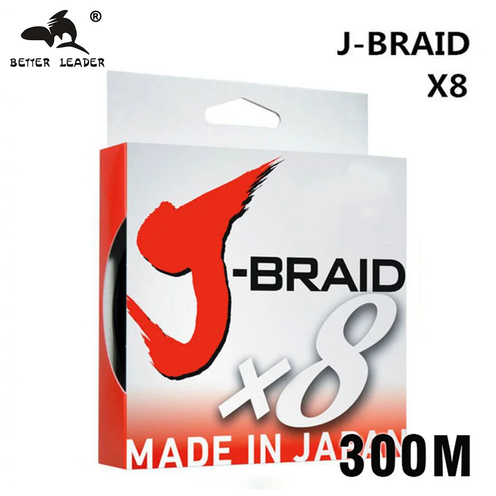 

Better Leader 8 Braided Fishing Line 0.2mm-0.42mm Line Capacity 300m/330yds 30-100lb Japan PE Braided Line J-Braid Cord for Fish