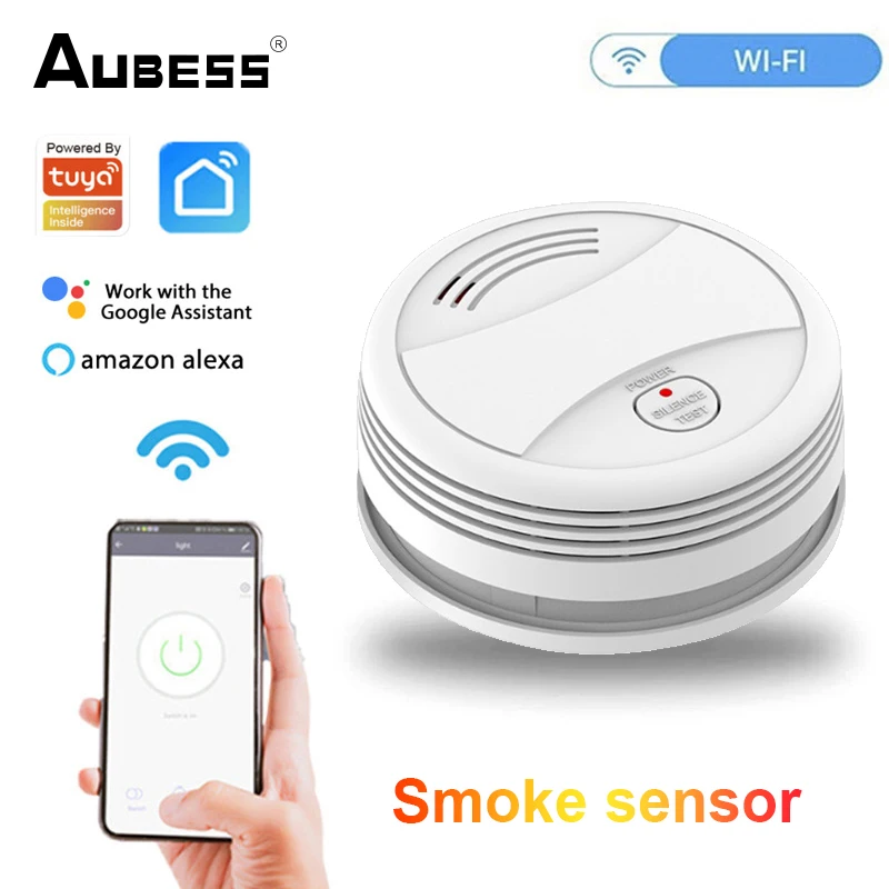 Wifi Smart Smoke Detector Independent Voice Tuya Fire Alarm Smoke Sensor Home Security System Rookmelder Fire Protection Alexa
Wifi Smart Smoke Detector Independent Voice Tuya Fire Alarm Smoke Sensor Home Security System Rookmelder Fire Protection Alexa