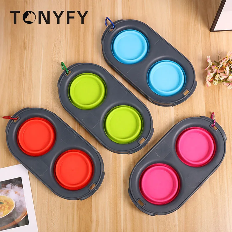 Dog Bowls Silicone Double Bowl for Pet Outdoor Portable Cats Dog Feeders Dog Food Container Water Feeder Supplies High Quality
Dog Bowls Silicone Double Bowl for Pet Outdoor Portable Cats Dog Feeders Dog Food Container Water Feeder Supplies High Quality