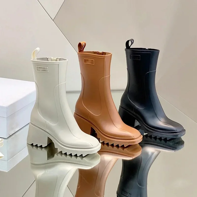 Medium Heel Luxury Shoes Women PVC Short Woman Spring Autumn High Heels Mid Calf Rubber Women's Water Boots Girl Spring Galoshes
Medium Heel Luxury Shoes Women PVC Short Woman Spring Autumn High Heels Mid Calf Rubber Women's Water Boots Girl Spring Galoshes