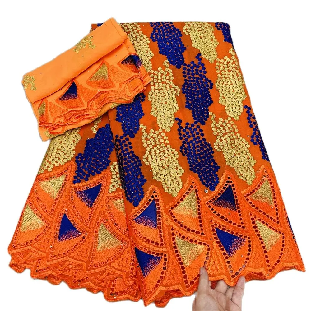 2022 Newest Style 5+2 Yards African Lace Fabric Embroidery 100% Cotton Dry Lace Swiss Voile Lace In Switzerland Sewing Dress
2022 Newest Style 5+2 Yards African Lace Fabric Embroidery 100% Cotton Dry Lace Swiss Voile Lace In Switzerland Sewing Dress