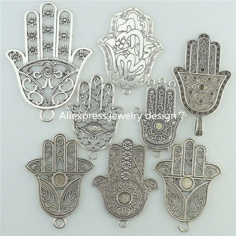 Vintage Silver Alloy Mix Hand of Fatima Charms Pendant Accessories Jewelry DIY Making Earrings Necklace Metal Materials
Vintage Silver Alloy Mix Hand of Fatima Charms Pendant Accessories Jewelry DIY Making Earrings Necklace Metal Materials