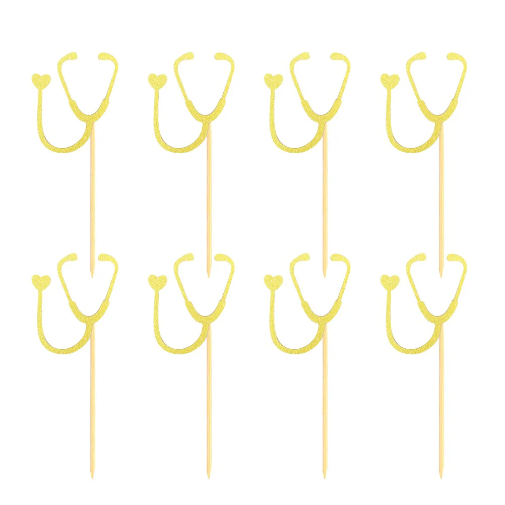 24 Stethoscope Cupcake Pick Golden Paper Nursing Cupcake Muffin Pick Appetizer Fruit Toothpick Cake Insert for School Graduate
24 Stethoscope Cupcake Pick Golden Paper Nursing Cupcake Muffin Pick Appetizer Fruit Toothpick Cake Insert for School Graduate