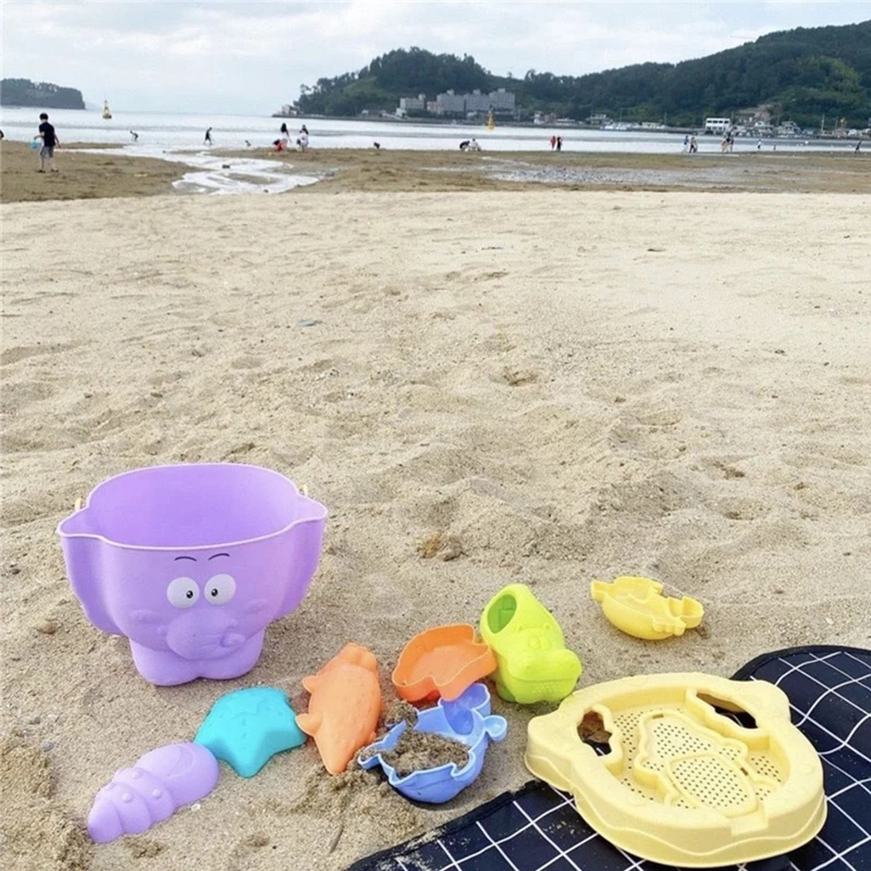 Elephant Beach Toys Set Kids Sand Toy Bucket Rake Shovel Turtle Crocodile Hippo Molds
Elephant Beach Toys Set Kids Sand Toy Bucket Rake Shovel Turtle Crocodile Hippo Molds