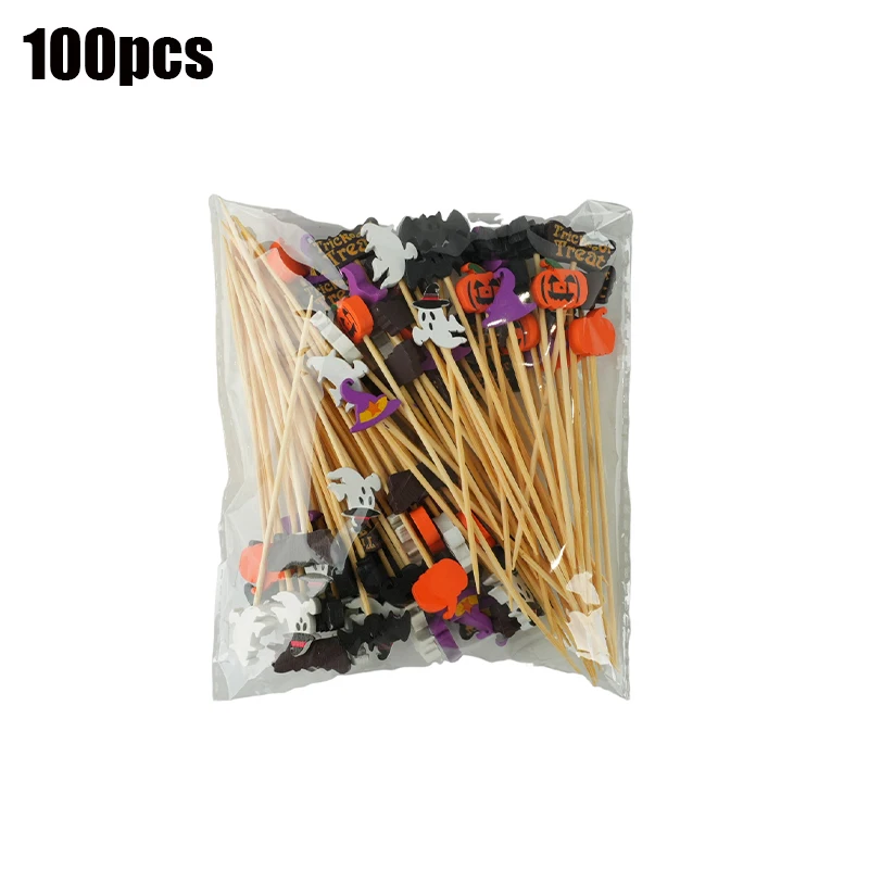 100 шт., зубочистки для Хэллоуина, 4,7 дюйма, наборы для коктейлей из натурального бамбука для торта, десерта, фруктов, украшения для Хэллоуина
100 шт., зубочистки для Хэллоуина, 4,7 дюйма, наборы для коктейлей из натурального бамбука для торта, десерта, фруктов, украшения для Хэллоуина