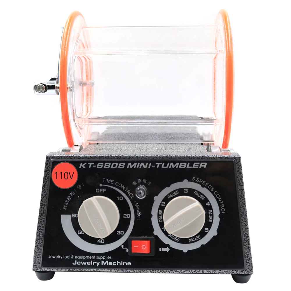 Power Tools Jewelry Tumbler Polisher KT-6808 3KG 6.6Lb Mini Rotary Barrel Polishing Machine Bidirectional Rotation Time/ Speed
Power Tools Jewelry Tumbler Polisher KT-6808 3KG 6.6Lb Mini Rotary Barrel Polishing Machine Bidirectional Rotation Time/ Speed