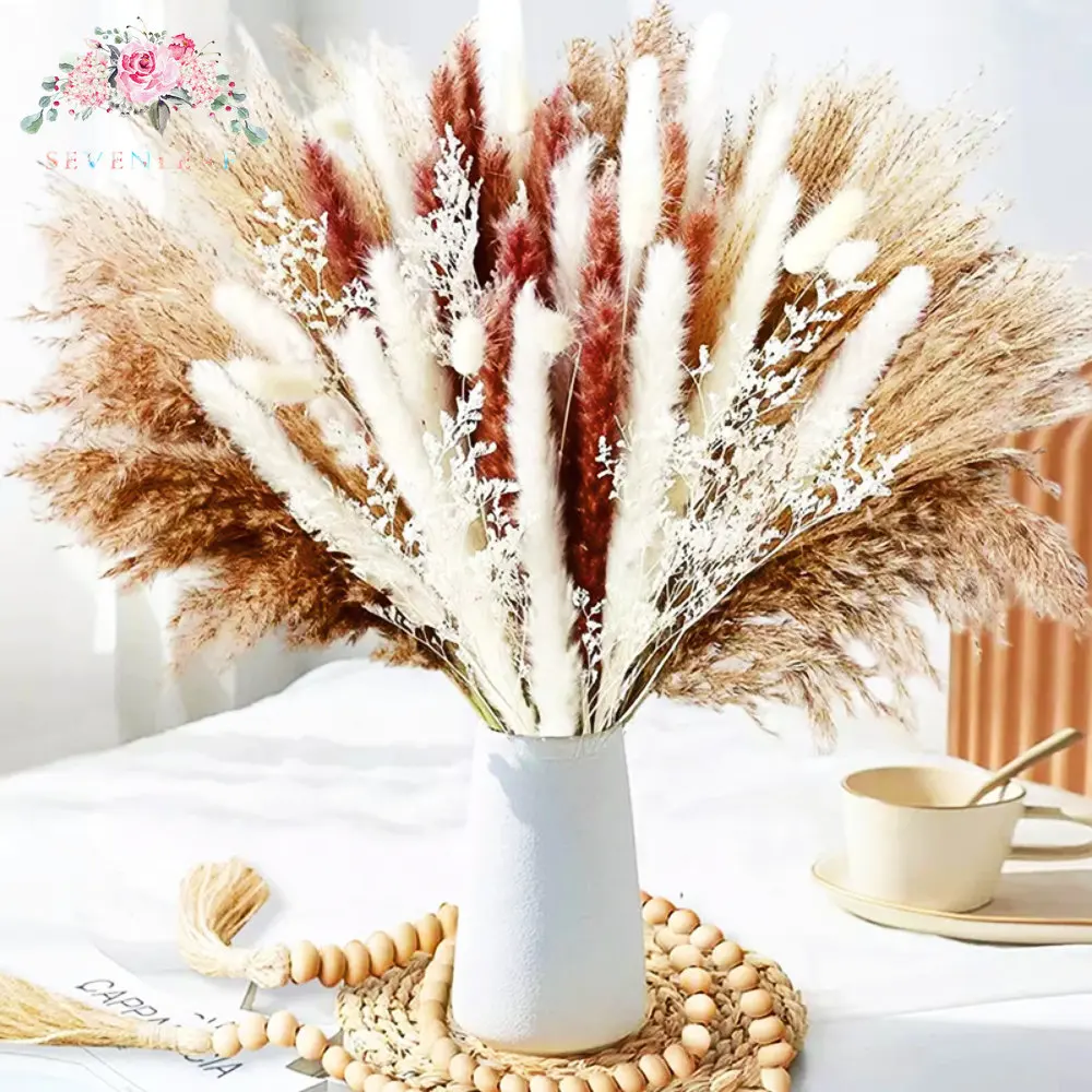 

80pcs Natural Dried Flowers Pampas Grass Phragmites Bouquet Arrangement Wedding Christmas Decoration Nordic Boho Home Decor