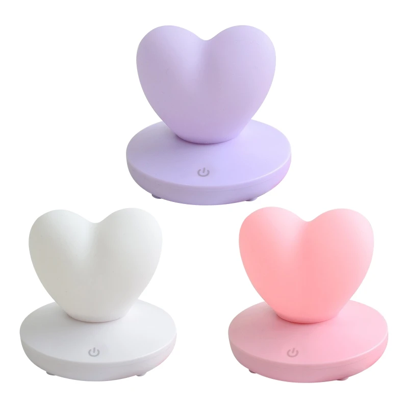 LED for Touch Control Table Lamp USB Rechargeable Lamp Romantic Love Heart Shape
LED for Touch Control Table Lamp USB Rechargeable Lamp Romantic Love Heart Shape