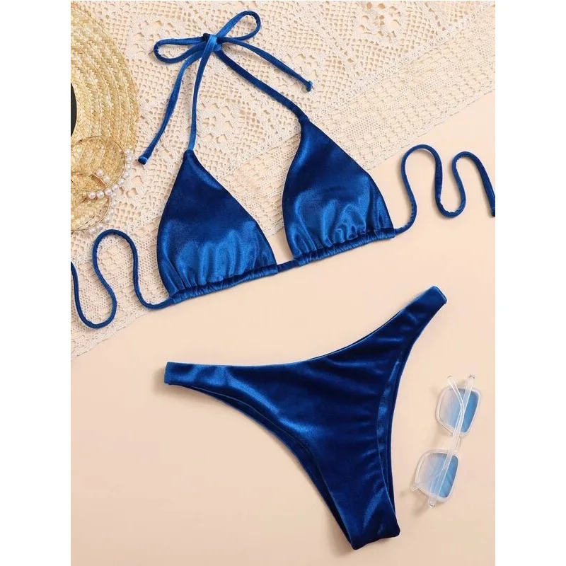 New Swimwear Split Bikini Two Piece Set Sexy Solid Color Lace Up Fitted Swimsuit Women Thong Ropa Mujer Beach Outfits For Women
New Swimwear Split Bikini Two Piece Set Sexy Solid Color Lace Up Fitted Swimsuit Women Thong Ropa Mujer Beach Outfits For Women