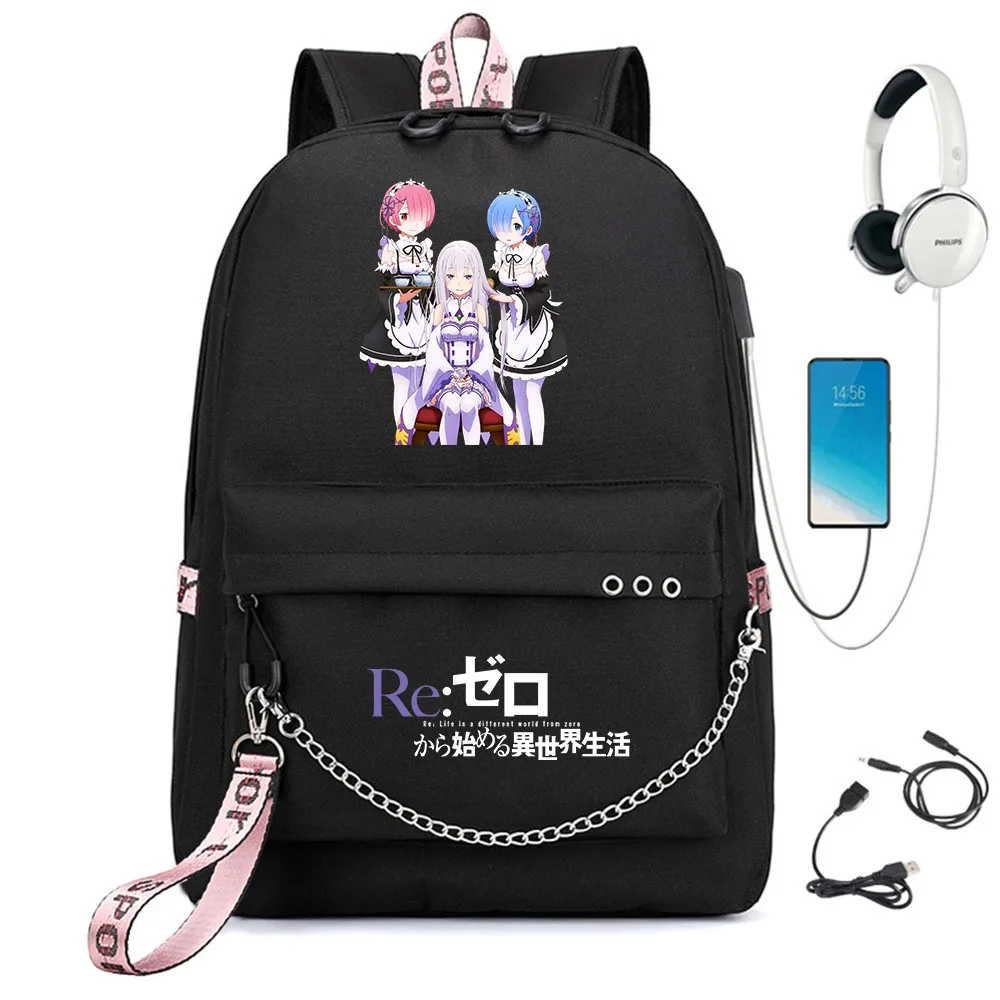 Re:Life In A Different World From Zero Backpack USB Teenagers Student Zip Cartoon Schoolbag Travel Laptop Bag Nylon Rucksack
Re:Life In A Different World From Zero Backpack USB Teenagers Student Zip Cartoon Schoolbag Travel Laptop Bag Nylon Rucksack