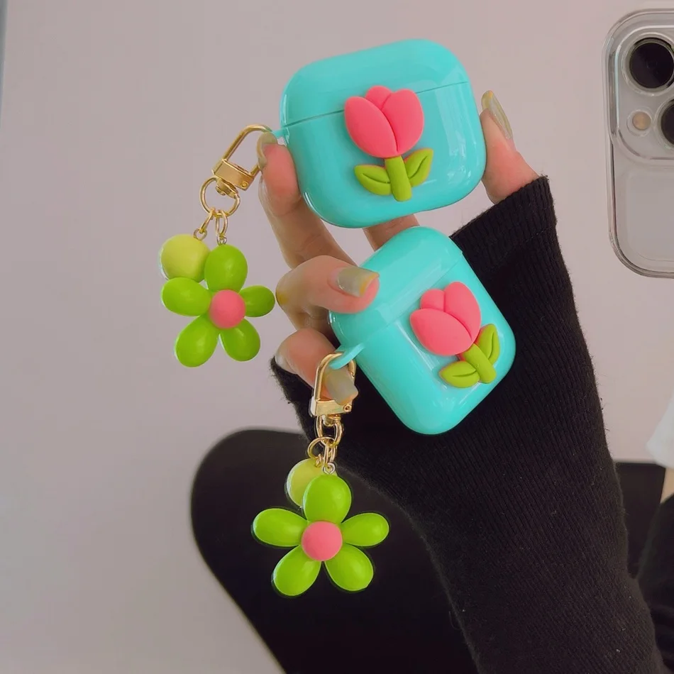 Cute Korean flower Earphone case For AirPods Pro / airpod 3 / airpods 2 Case with keychain silicone hearphone Cover airpods case
Cute Korean flower Earphone case For AirPods Pro / airpod 3 / airpods 2 Case with keychain silicone hearphone Cover airpods case