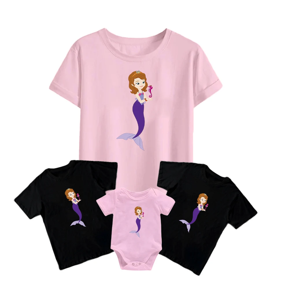 Sofia Mermaid Disney Princess Hippocampus Cute Kids Short Sleeve Baby Girl Boy Baby Romper Family Matching Adult Unisex Tshirts
Sofia Mermaid Disney Princess Hippocampus Cute Kids Short Sleeve Baby Girl Boy Baby Romper Family Matching Adult Unisex Tshirts