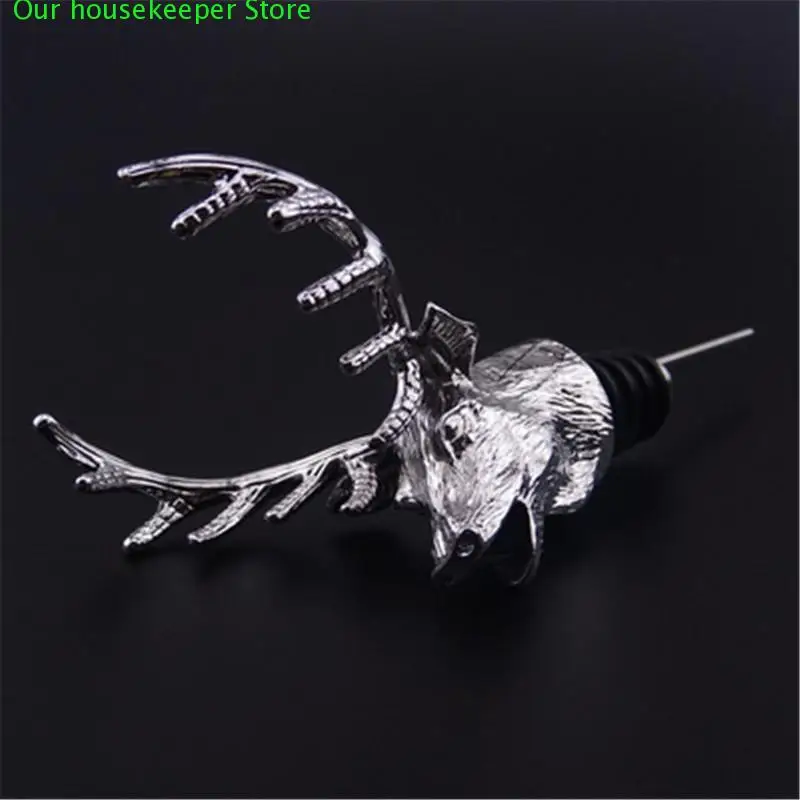 New Stainless Steel Deer Stag Head Wine Pourer Unique Wine Bottle Stoppers Wine Aerators Bar Tools with Box
New Stainless Steel Deer Stag Head Wine Pourer Unique Wine Bottle Stoppers Wine Aerators Bar Tools with Box