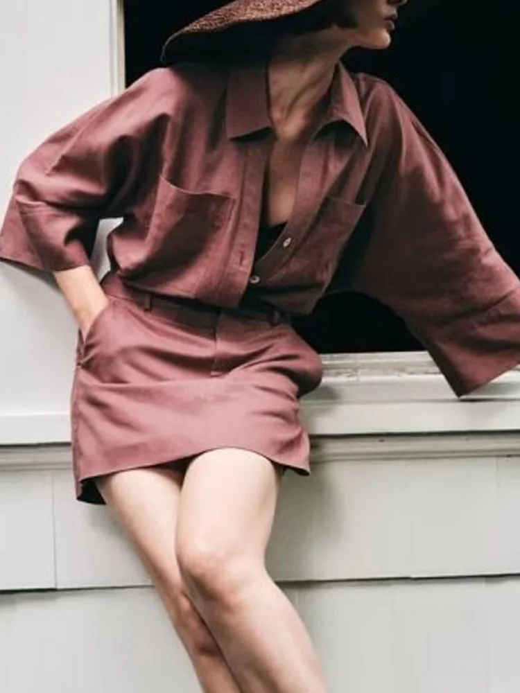 2023 Women Summer 2-Pieces Sets Casual Solid Linen Shirts Tops and Shorts Skirts Female Elegant Street Two Suits Clothes
2023 Women Summer 2-Pieces Sets Casual Solid Linen Shirts Tops and Shorts Skirts Female Elegant Street Two Suits Clothes