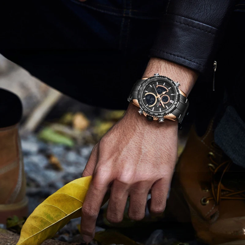 New Military Watches for Men Luxury Sport Chronograph Alarm WristWatch Waterproof Quartz Big Clock Digital Male Watch NAVIFORCE
New Military Watches for Men Luxury Sport Chronograph Alarm WristWatch Waterproof Quartz Big Clock Digital Male Watch NAVIFORCE