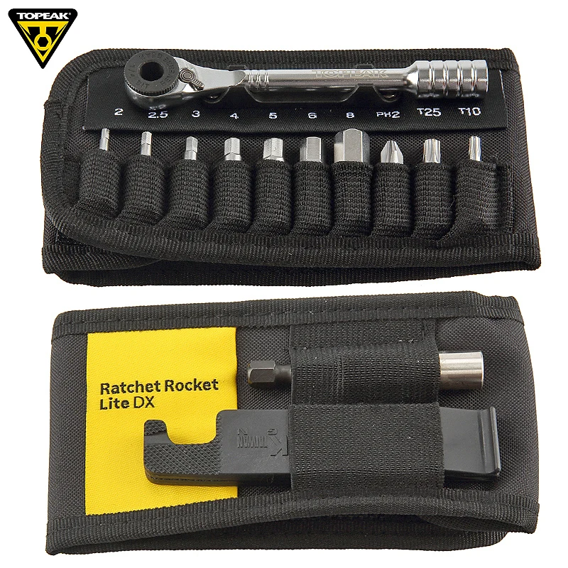 Topeak TT2524 Ratchet Rocket Lite Road Bike Repair Tools MTB Hex Torx Wrench 15 in 1 Tool Kit Bicycle Repairing Allen Bits Set
Topeak TT2524 Ratchet Rocket Lite Road Bike Repair Tools MTB Hex Torx Wrench 15 in 1 Tool Kit Bicycle Repairing Allen Bits Set
